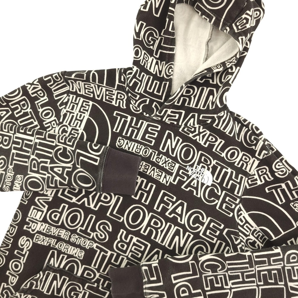 The North Face Hoodie Boys XXL 18/20 Black Never Stop Exploring Fleece Pullover